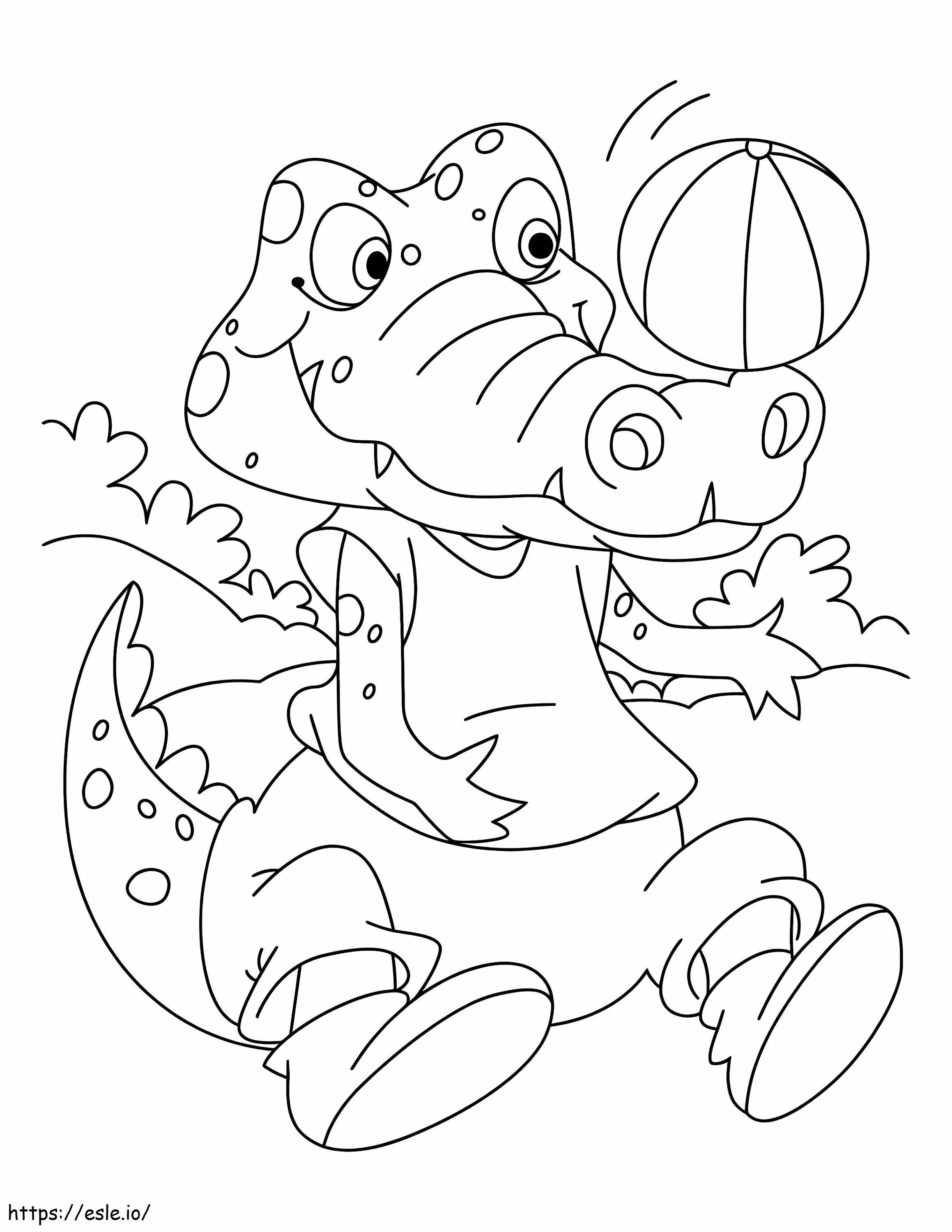 Adorable Crocodile coloring page