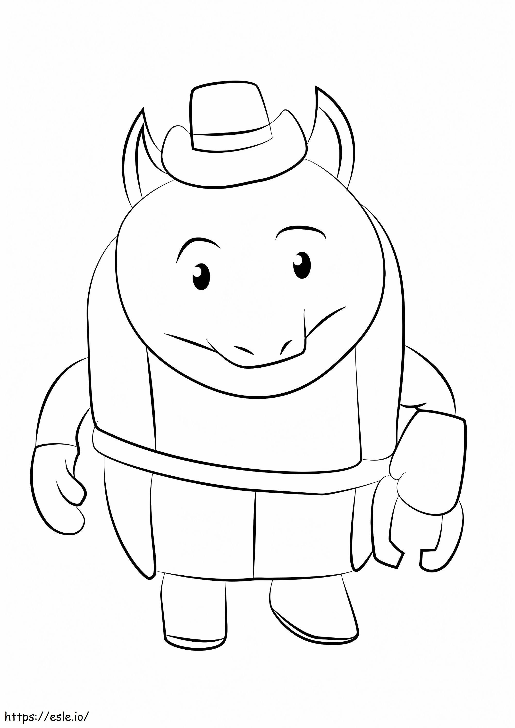 Mr. Dillo From Sheriff Callie coloring page