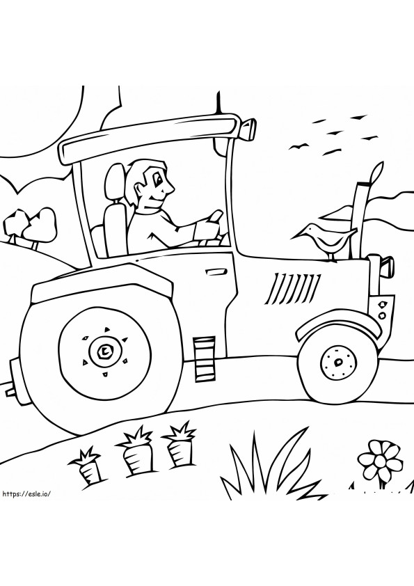 Good Tractor coloring page