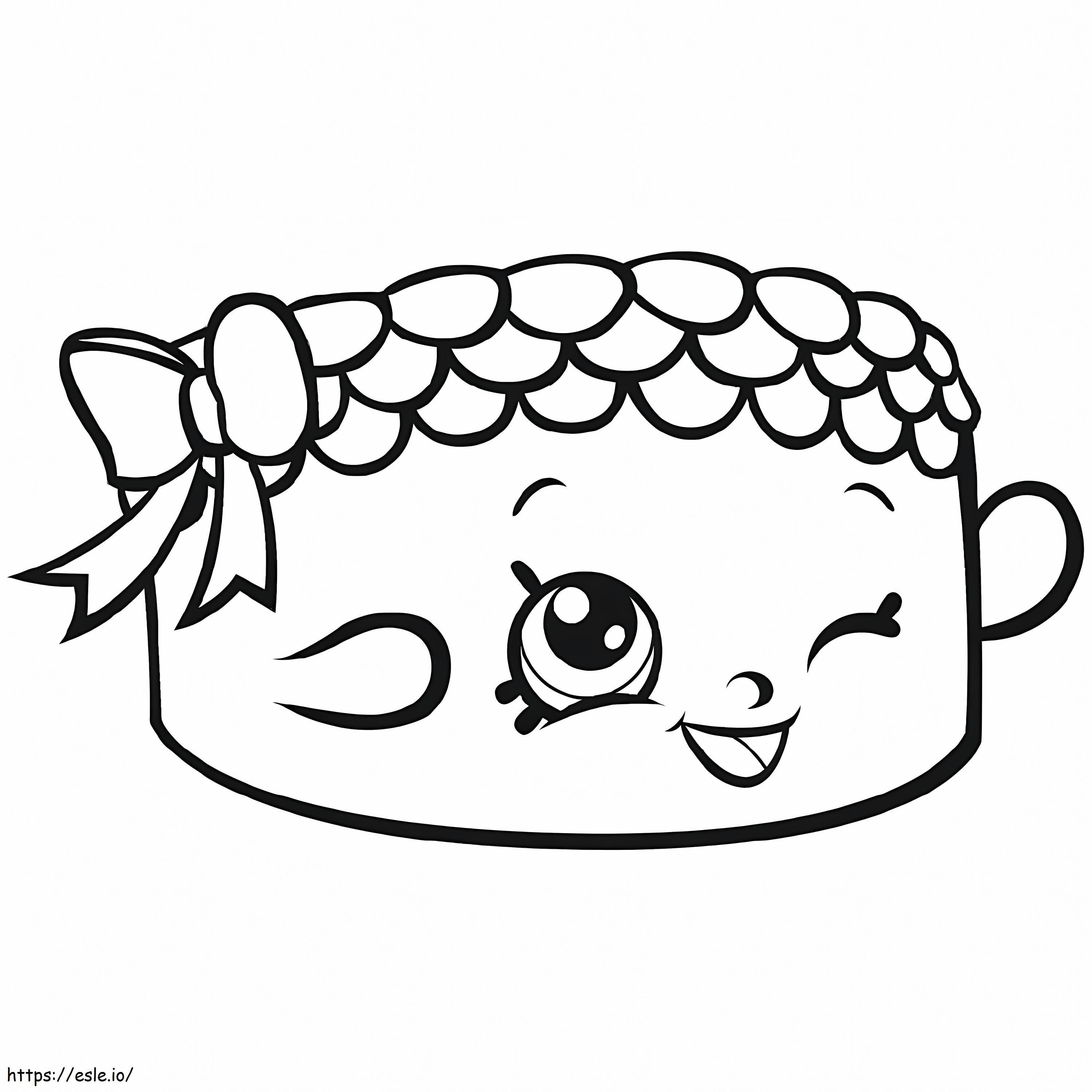 Becky Birthday Cake Shopkin coloring page