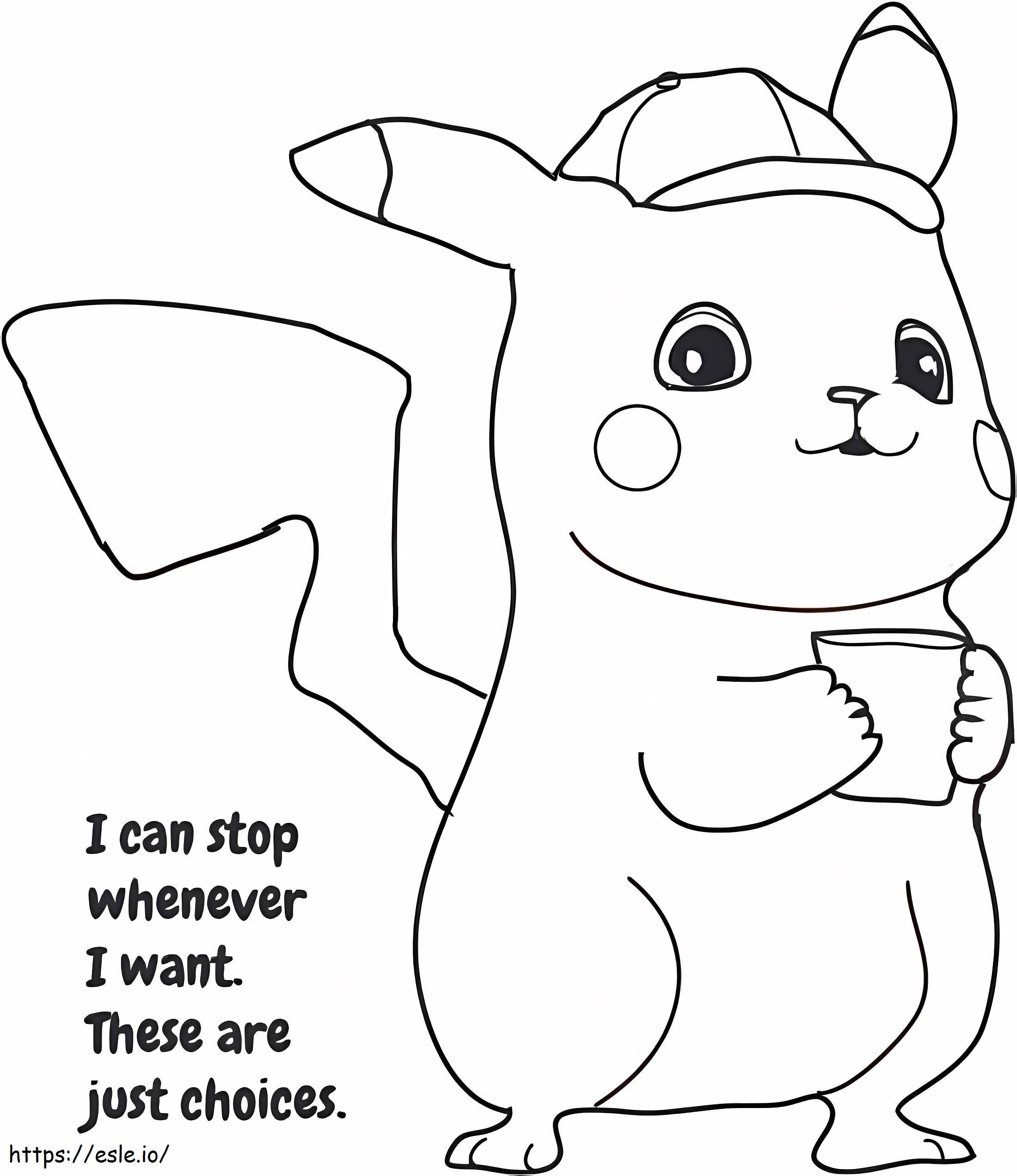 desenho animado Pikachu para colorir
