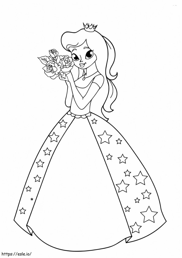 Flower Princess coloring page