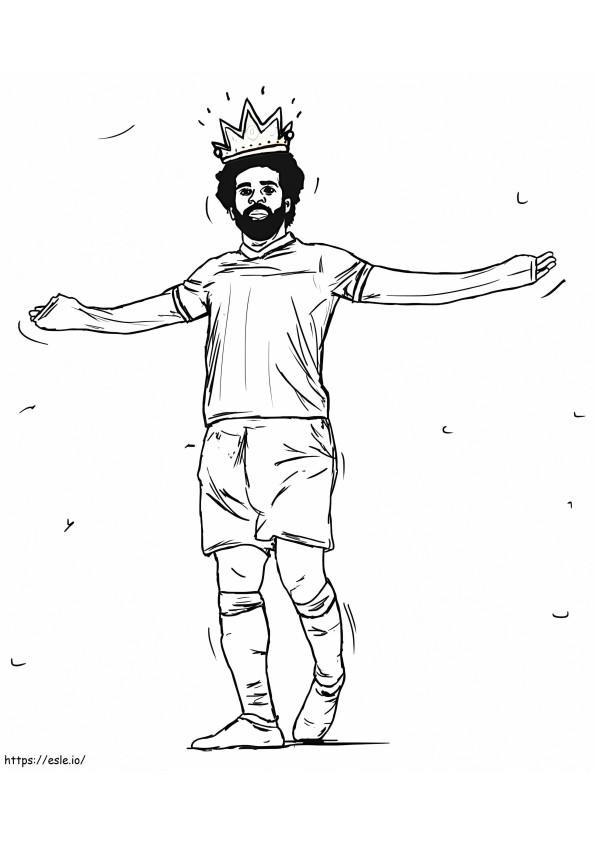 Mohamed Salah 13 coloring page