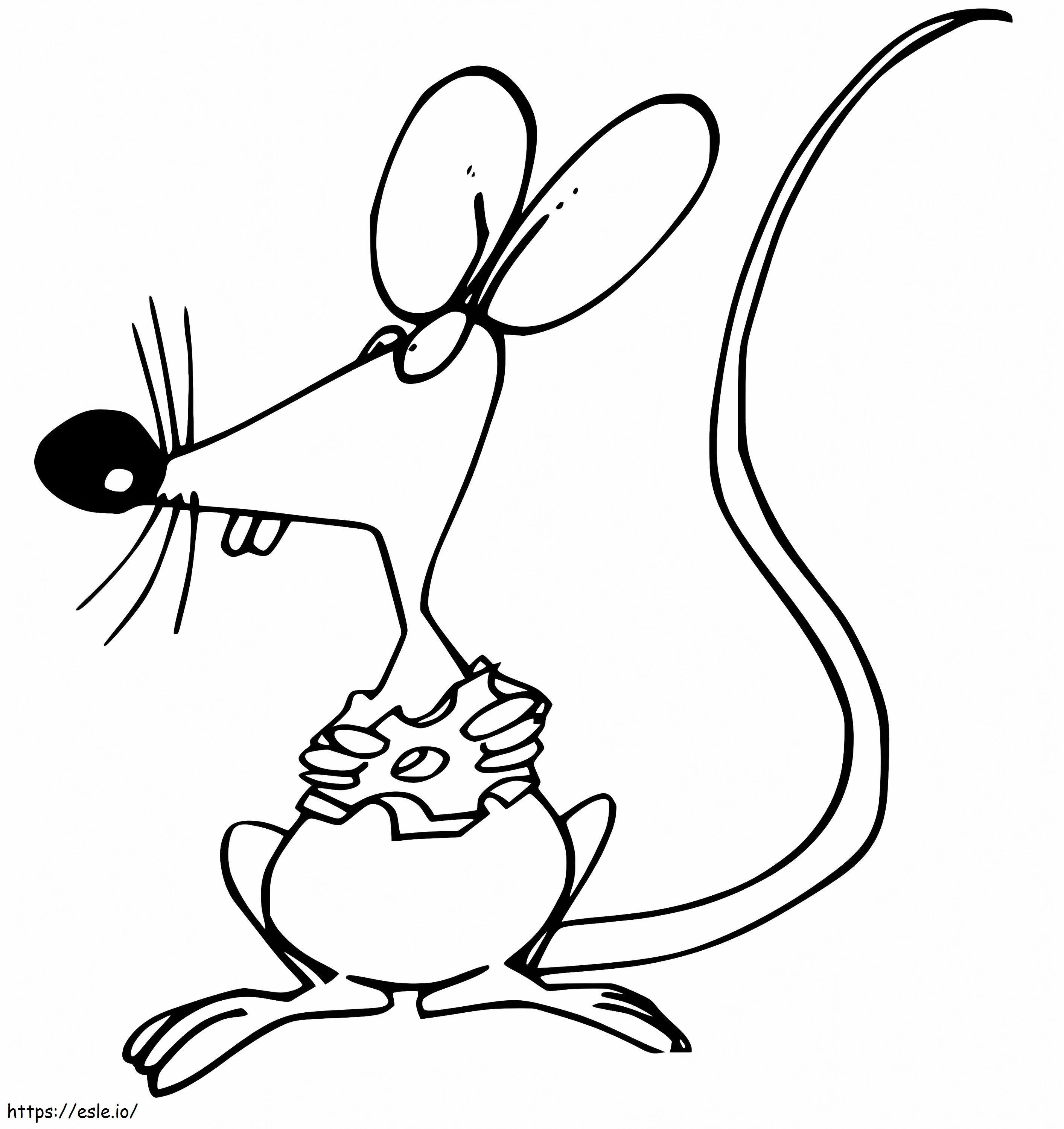 Animoitu rotta värityskuva