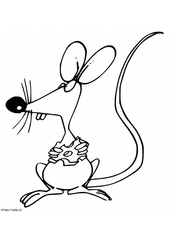 Animated Rat coloring page