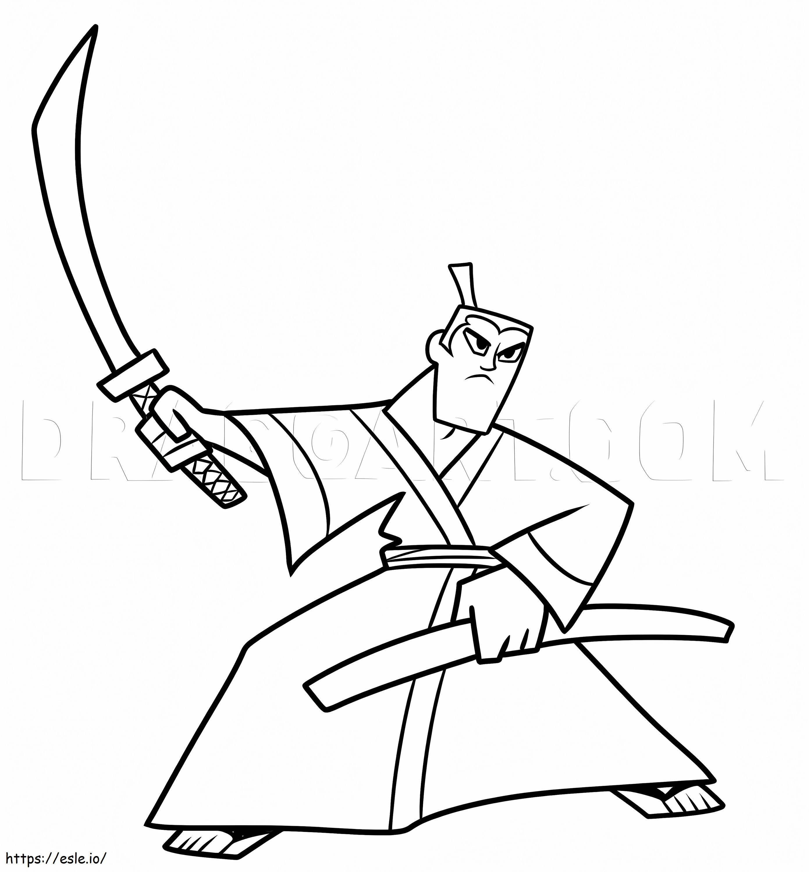 Impressionante Samurai Jack para colorir