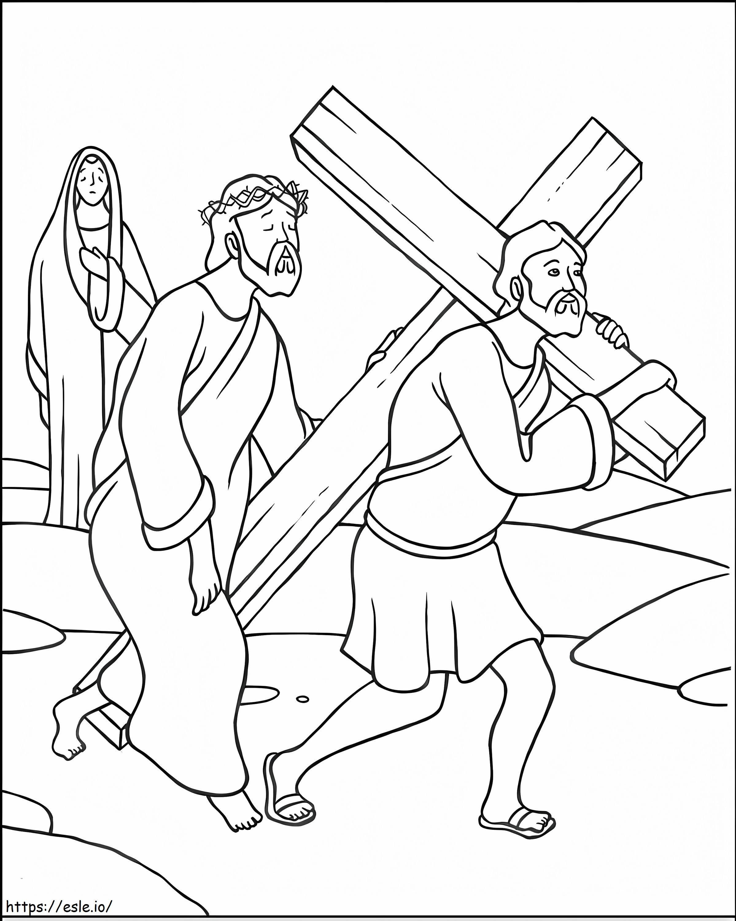 Station 5 Stations Of The Cross coloring page