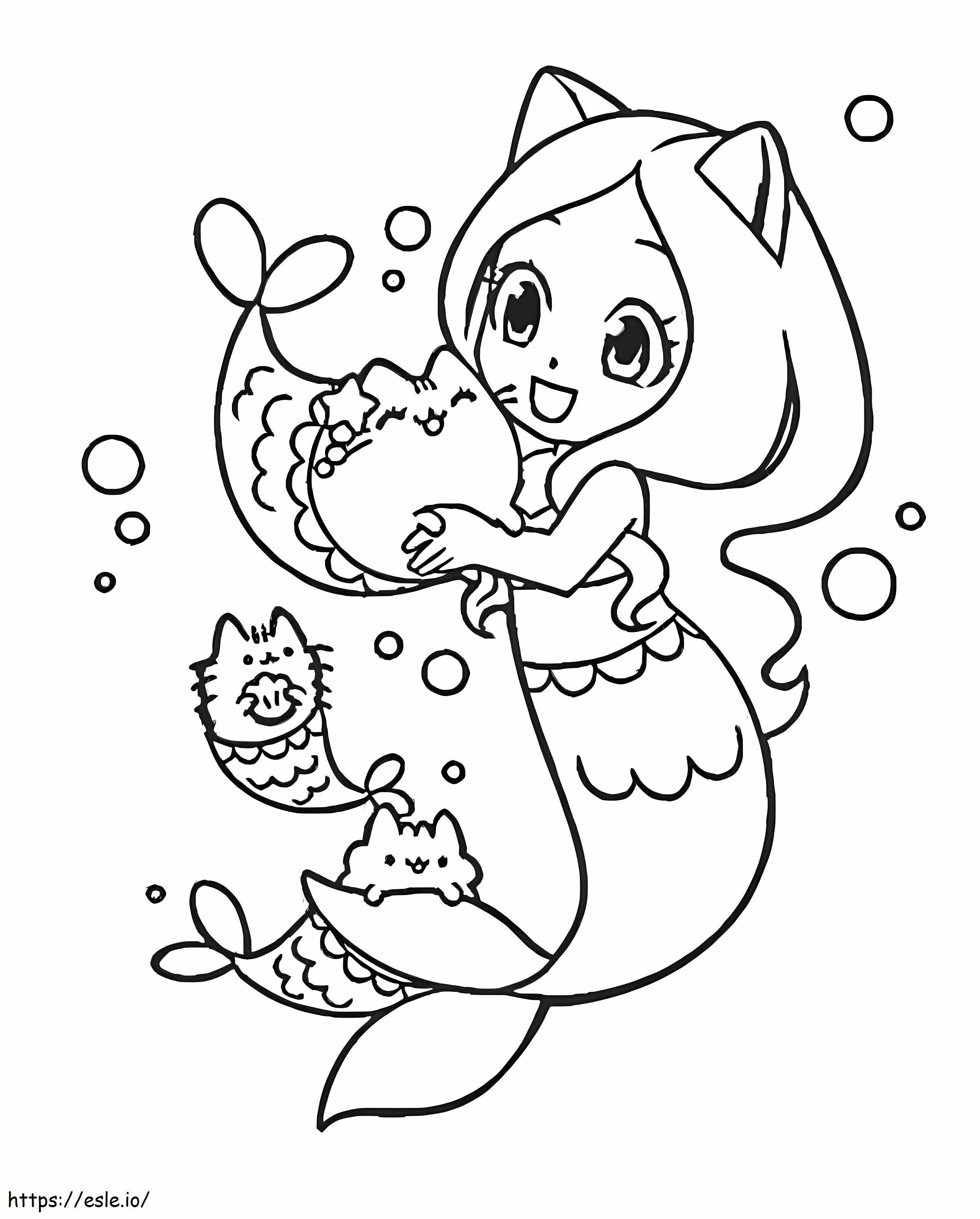 Pusheen With Siren coloring page