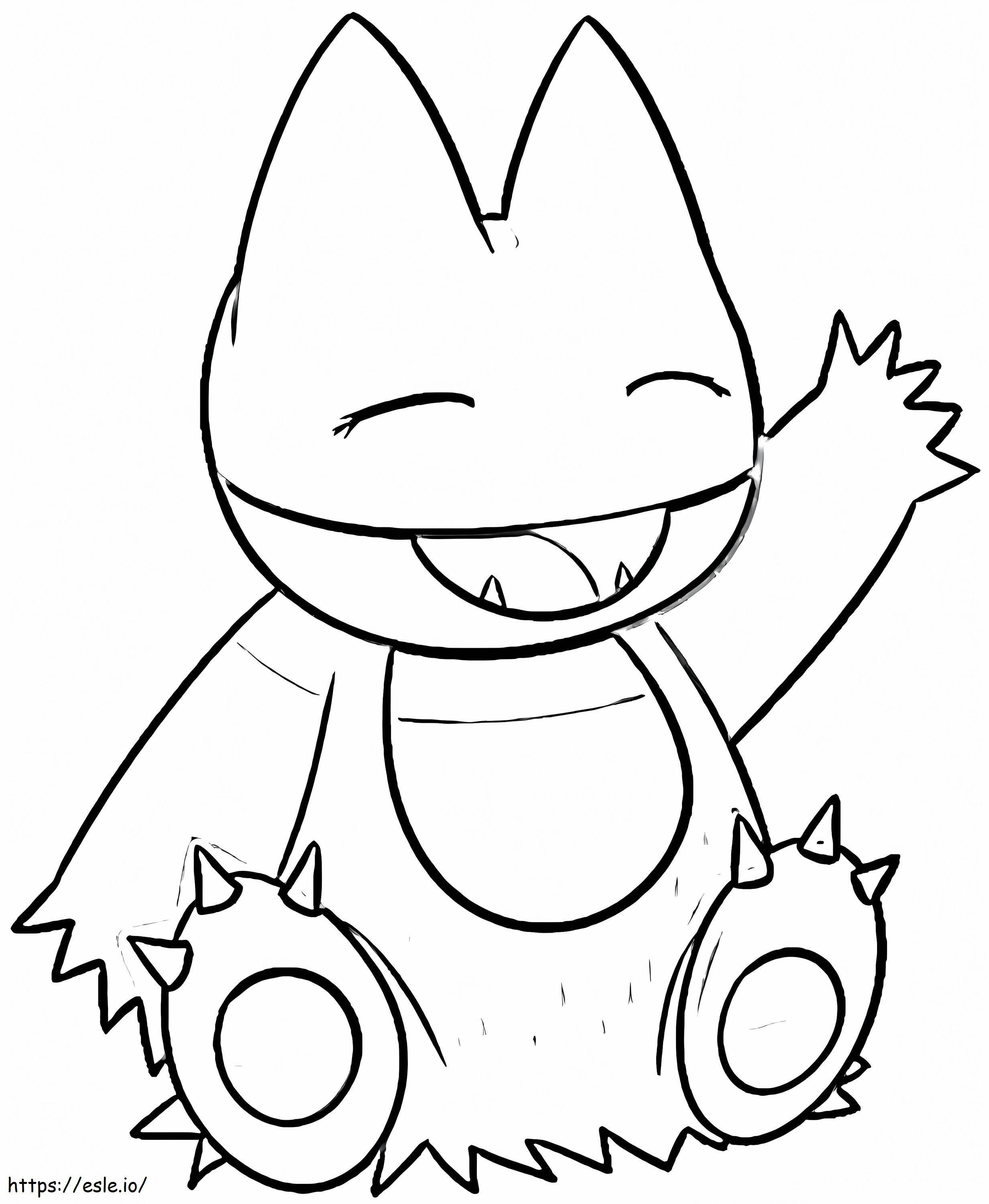 Happy Munchlax Pokemon coloring page