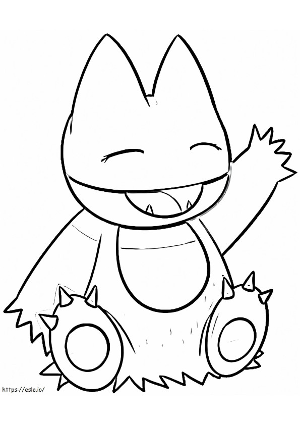 Szczęśliwy Pokemon Munchlax kolorowanka