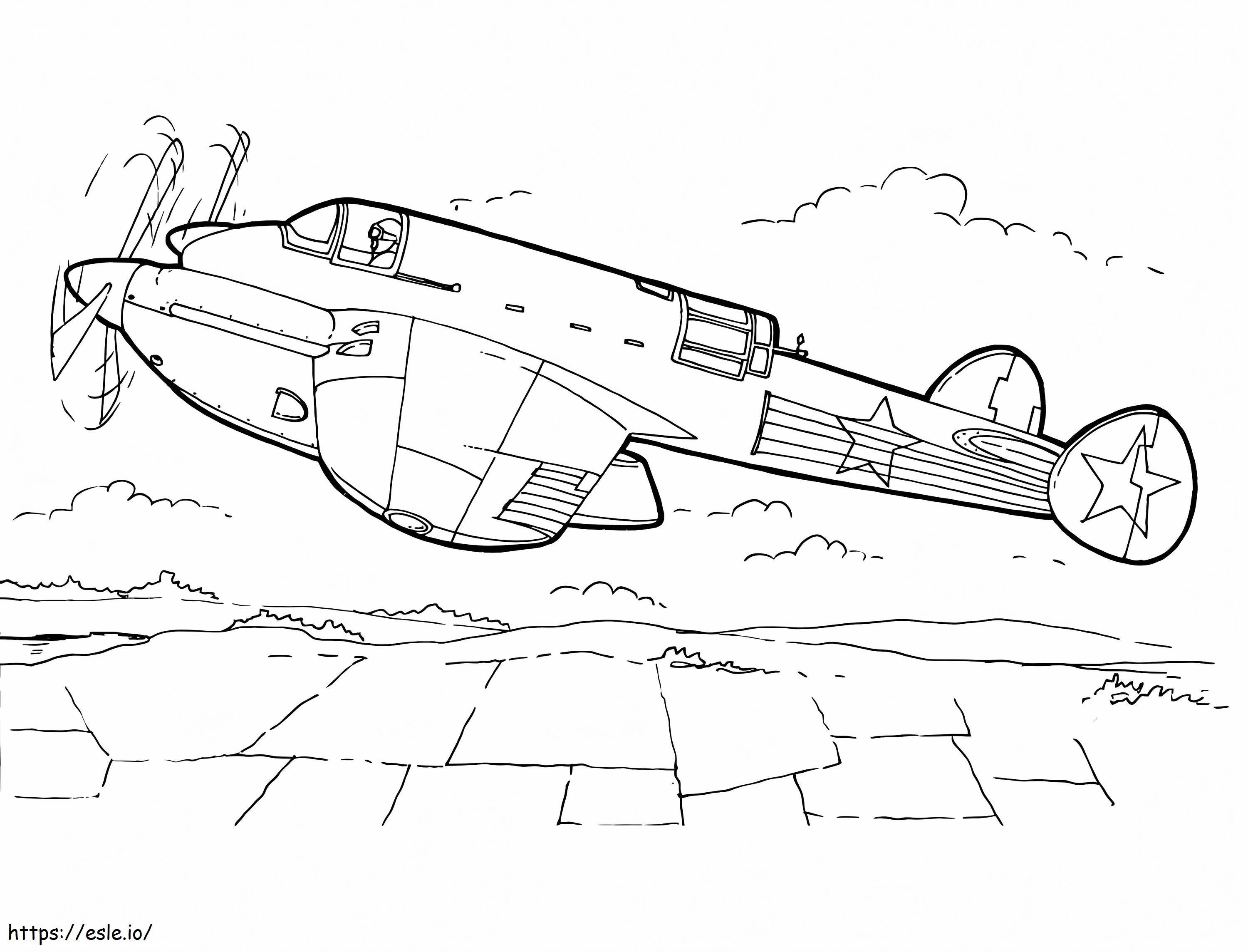 Pe 2 Bomber Aircraft coloring page