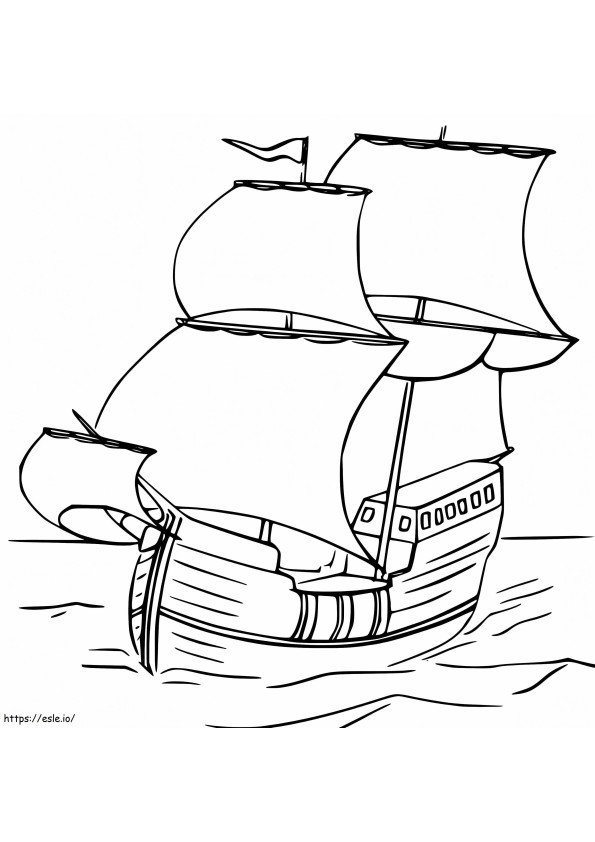 Mayflower 9 coloring page