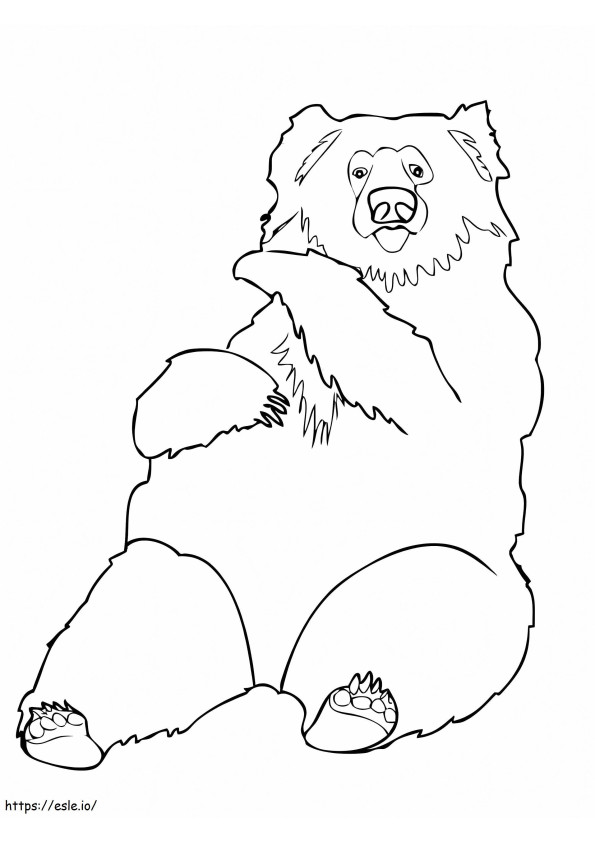 Ursul Leneș Întins de colorat