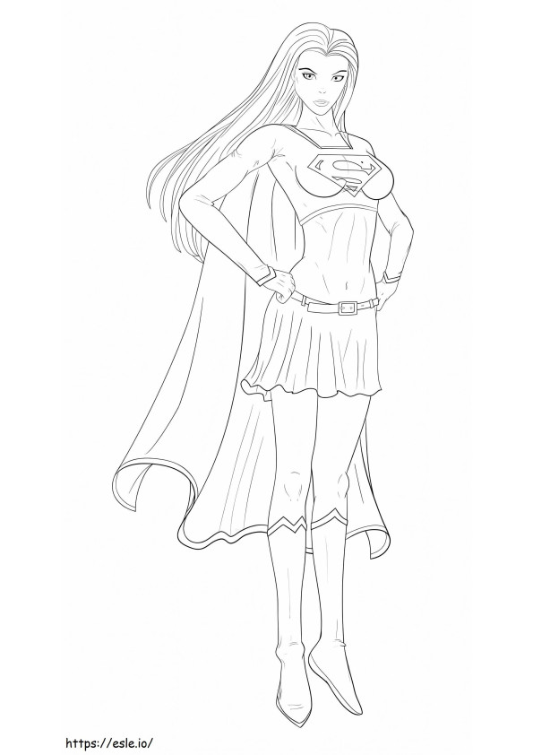 Supergirl 6 coloring page