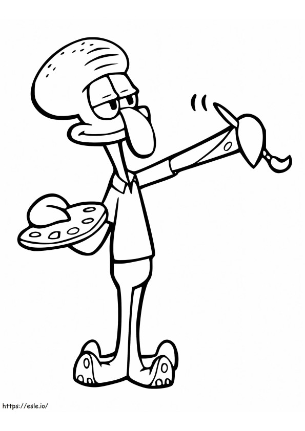 Squidward Tentacles Drawing coloring page