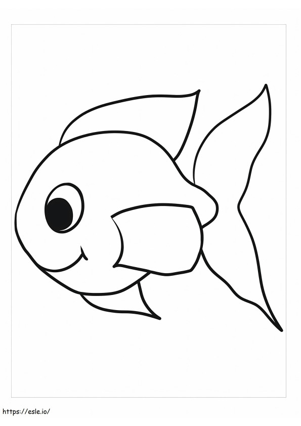 Peixe na pré-escola para colorir