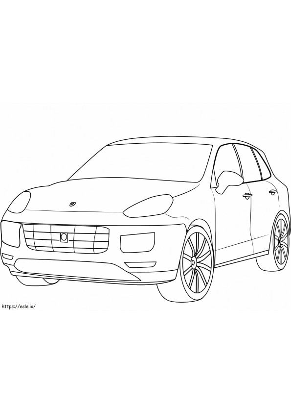 Coloriage Porsche Cayenne à imprimer dessin