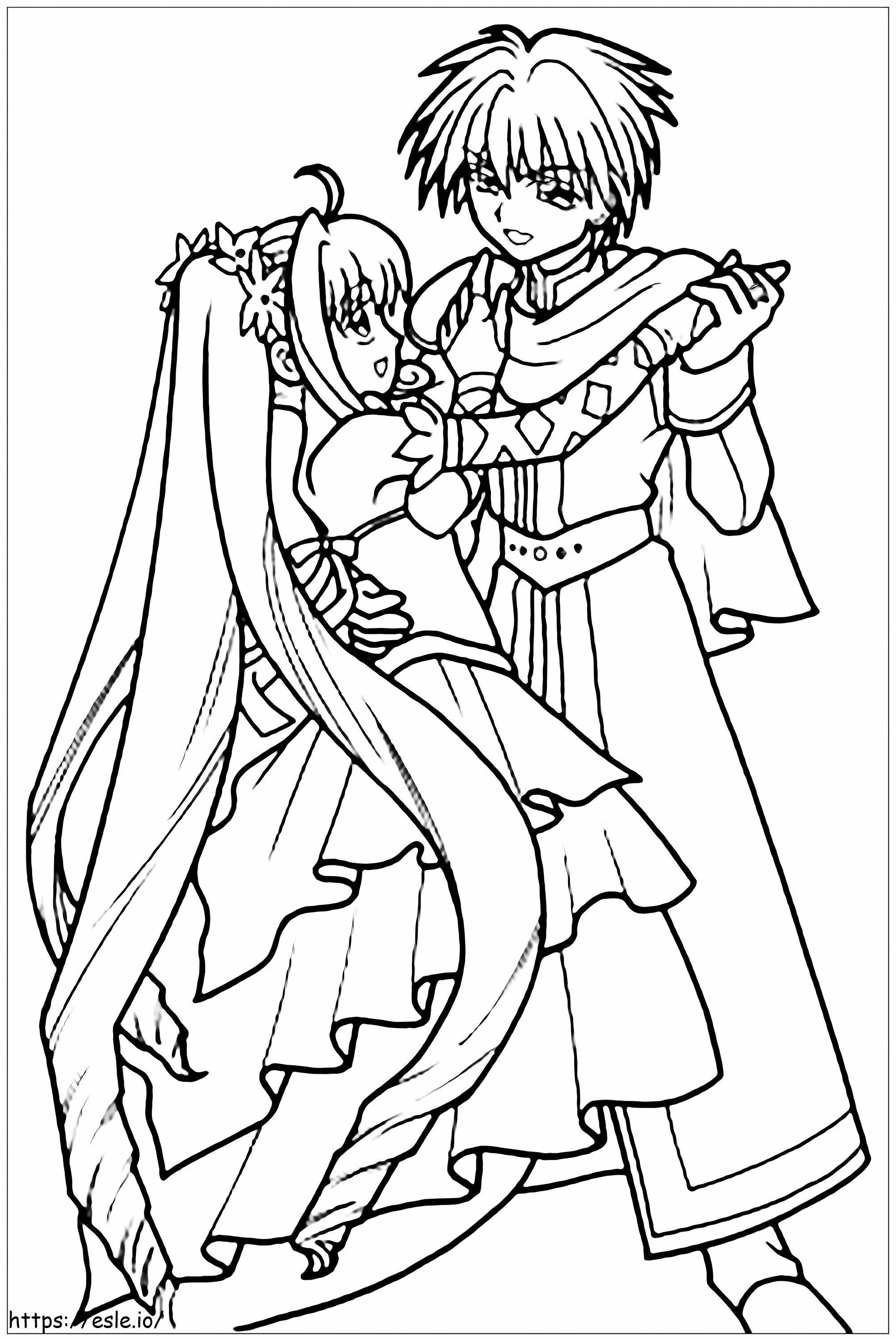 Princess And Prince Scaled coloring page