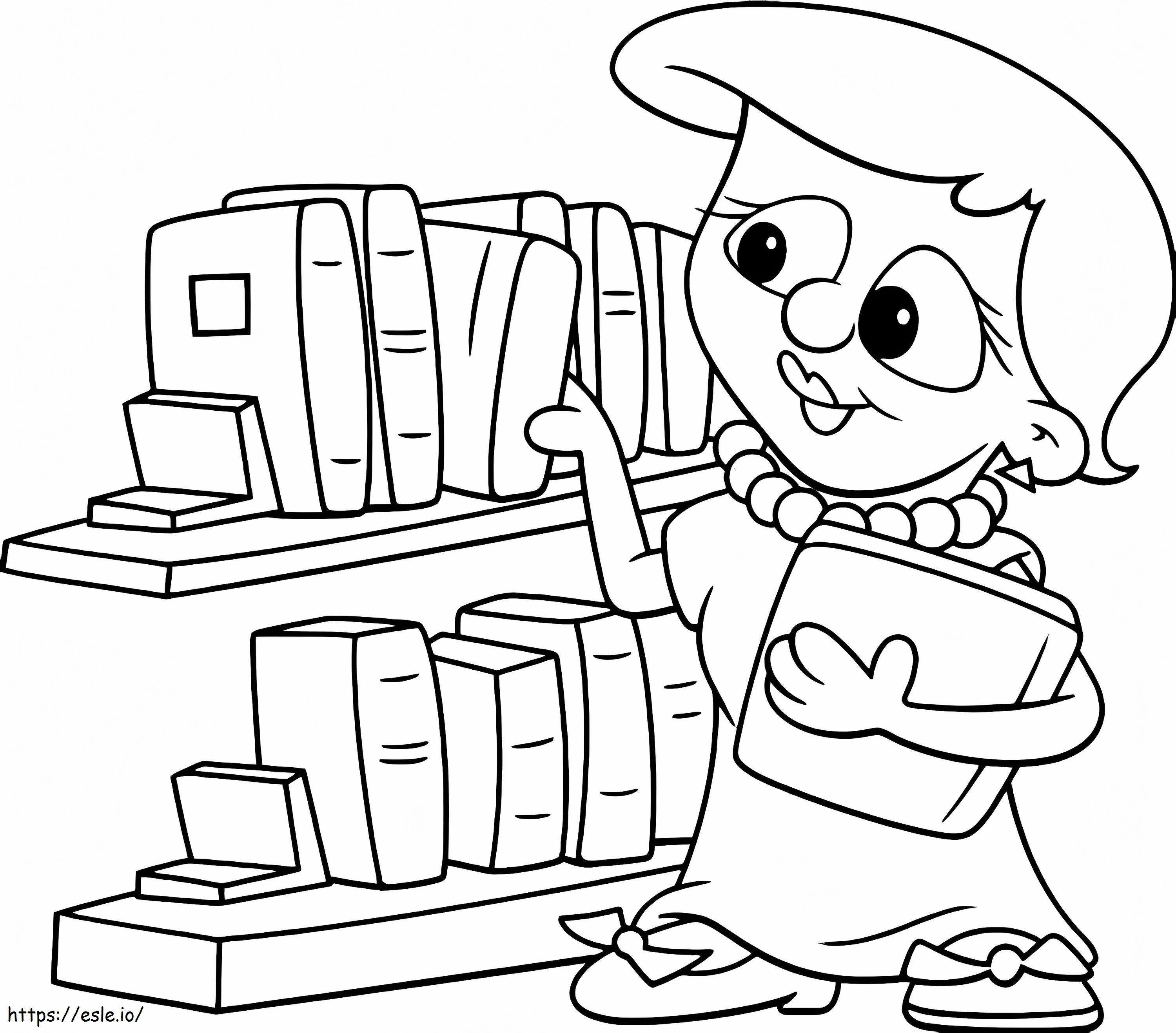 Librarian 7 coloring page