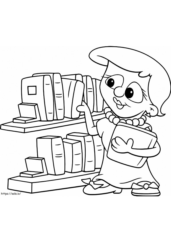Librarian 7 coloring page