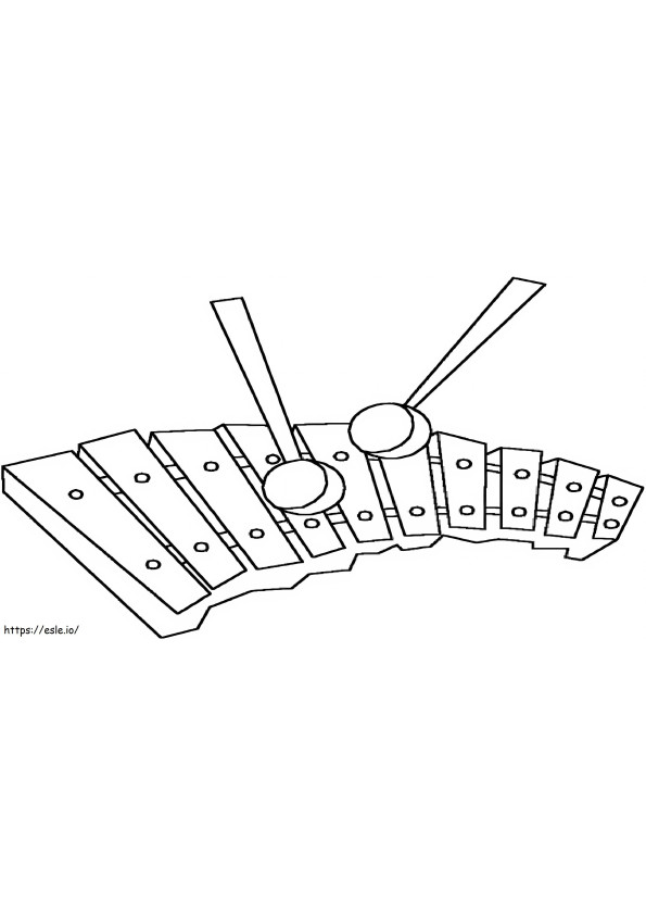Einfaches Xylophon 2 ausmalbilder