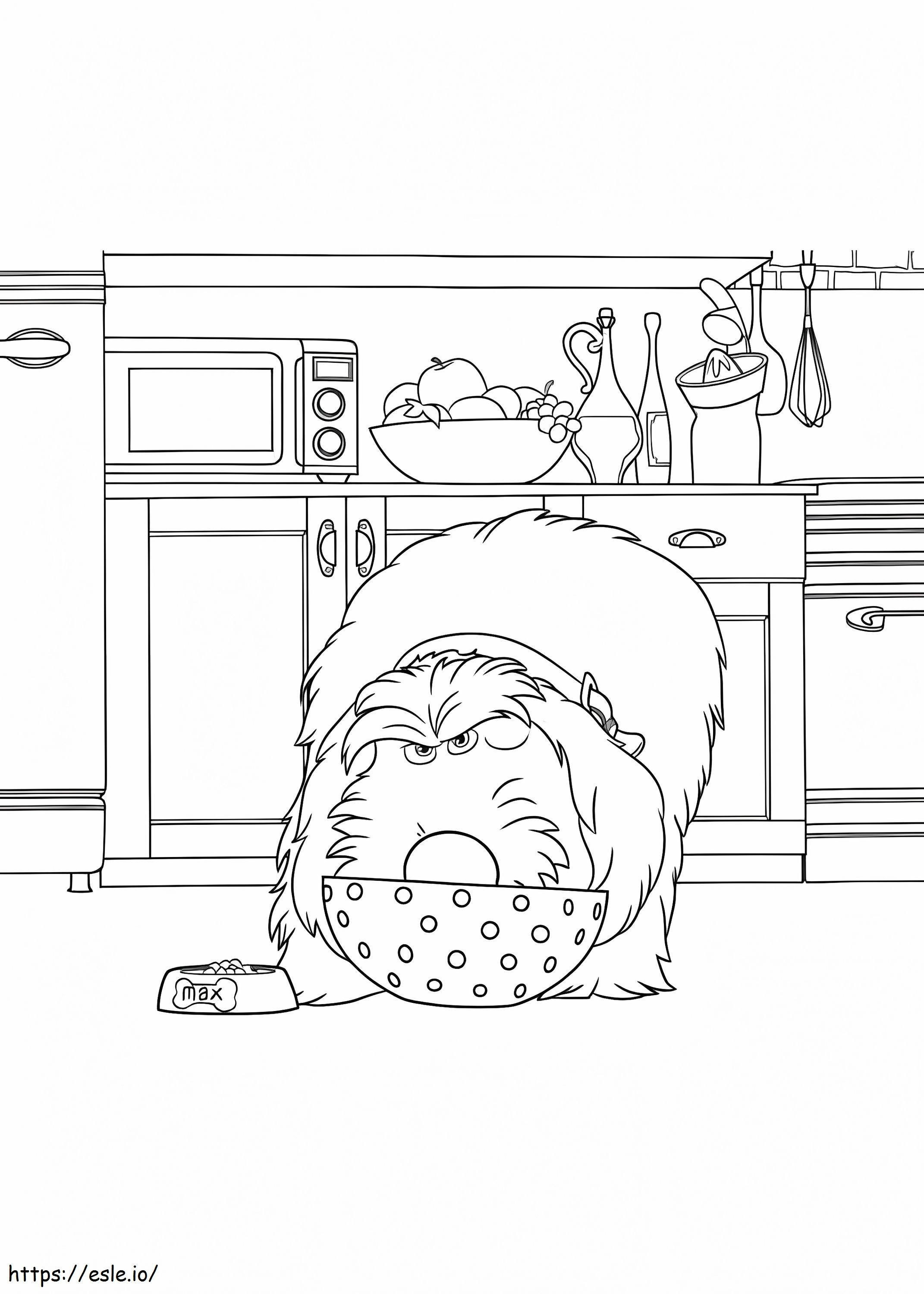 Coloriage Duc mangeant dans la cuisine à imprimer dessin