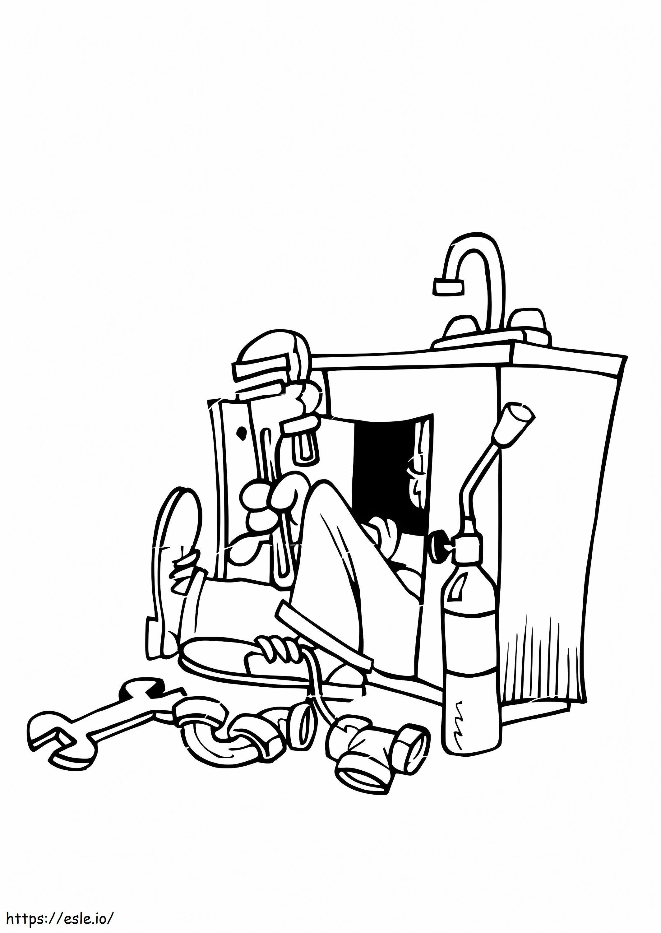 Plumber 7 coloring page