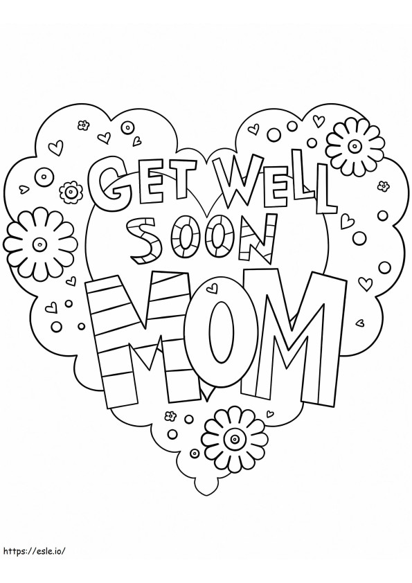 Get Well Soon Mother coloring page