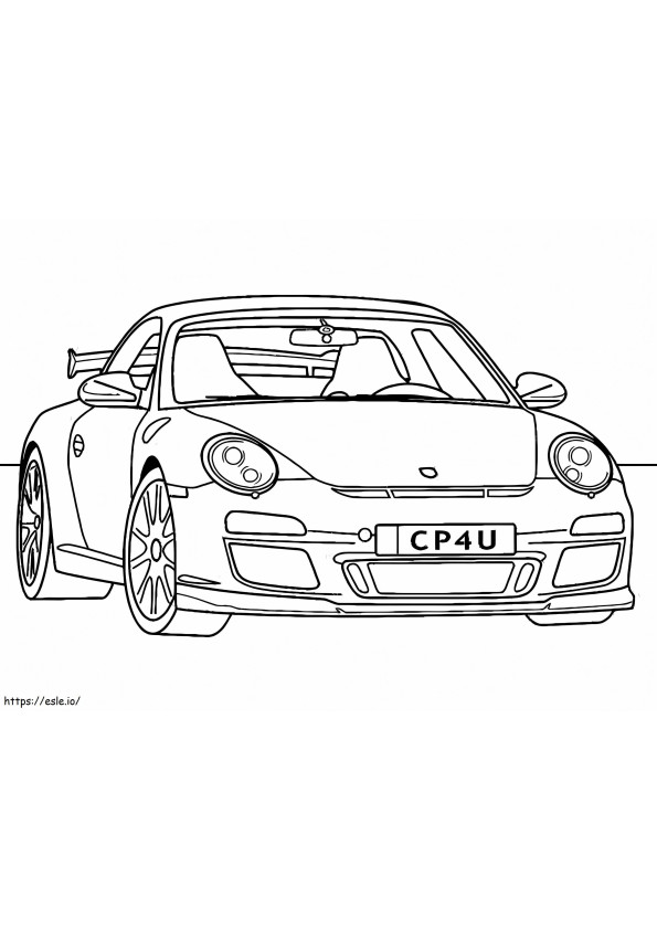 Porsche 4 para colorir