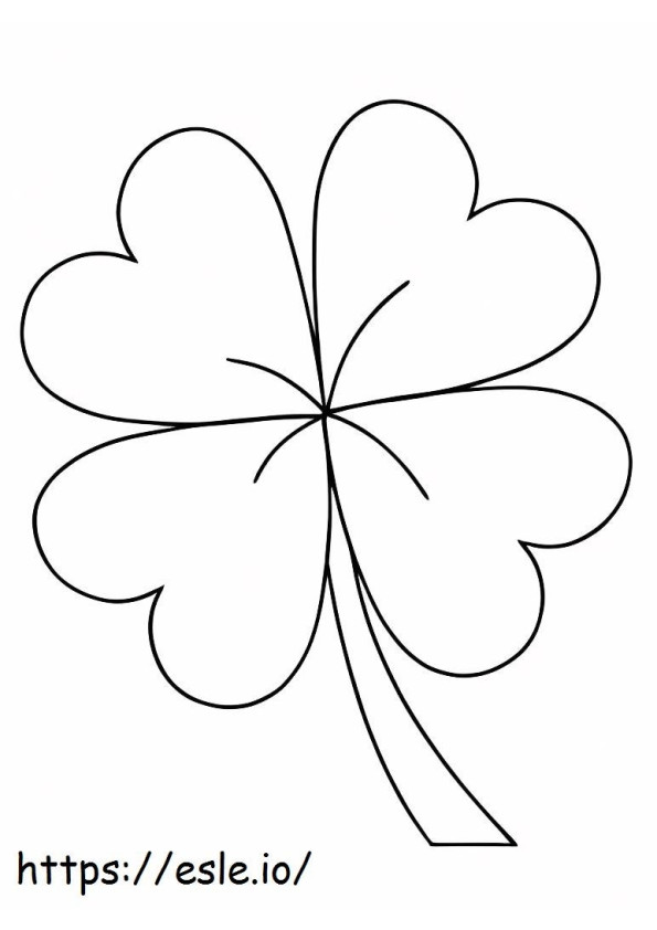 Big Clover coloring page