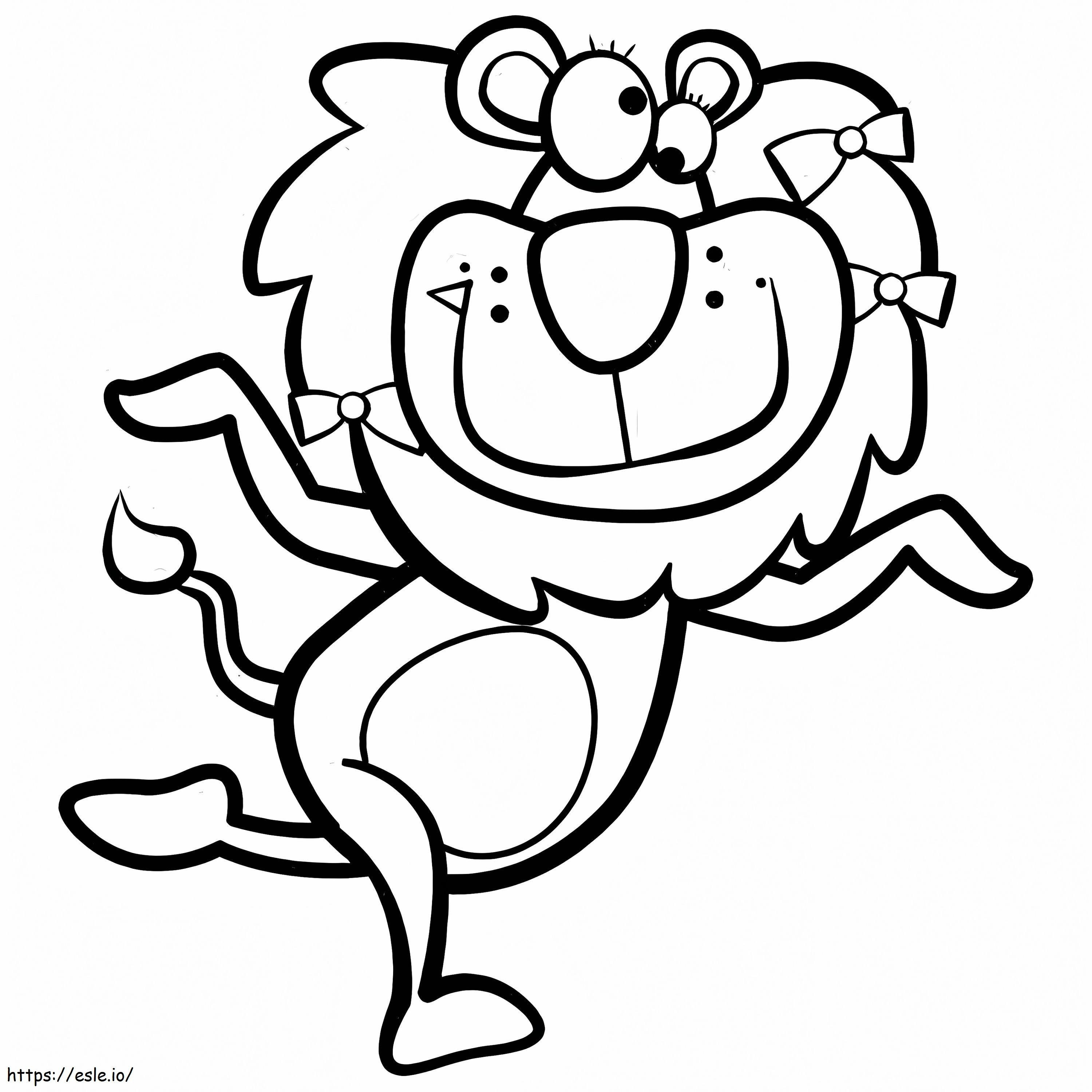 Lion Is Crazy coloring page