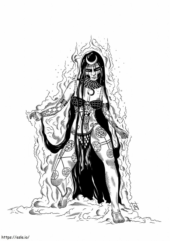 Dread Sorceress coloring page