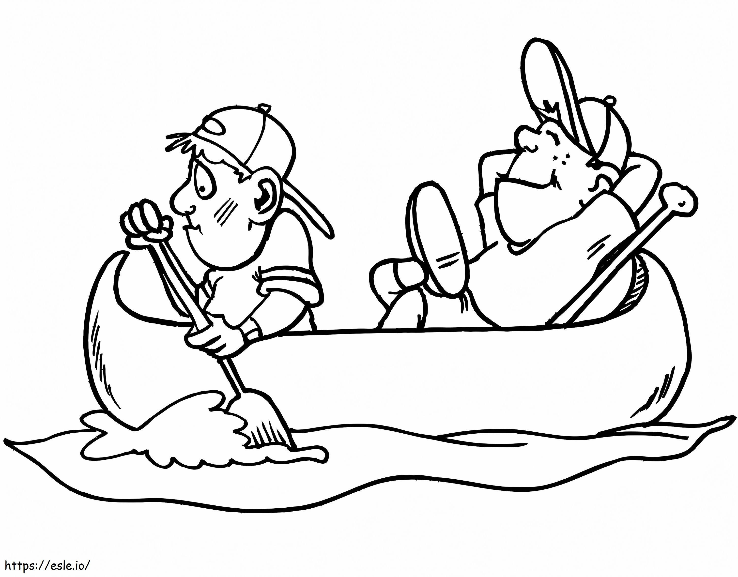 Funny Rowing coloring page