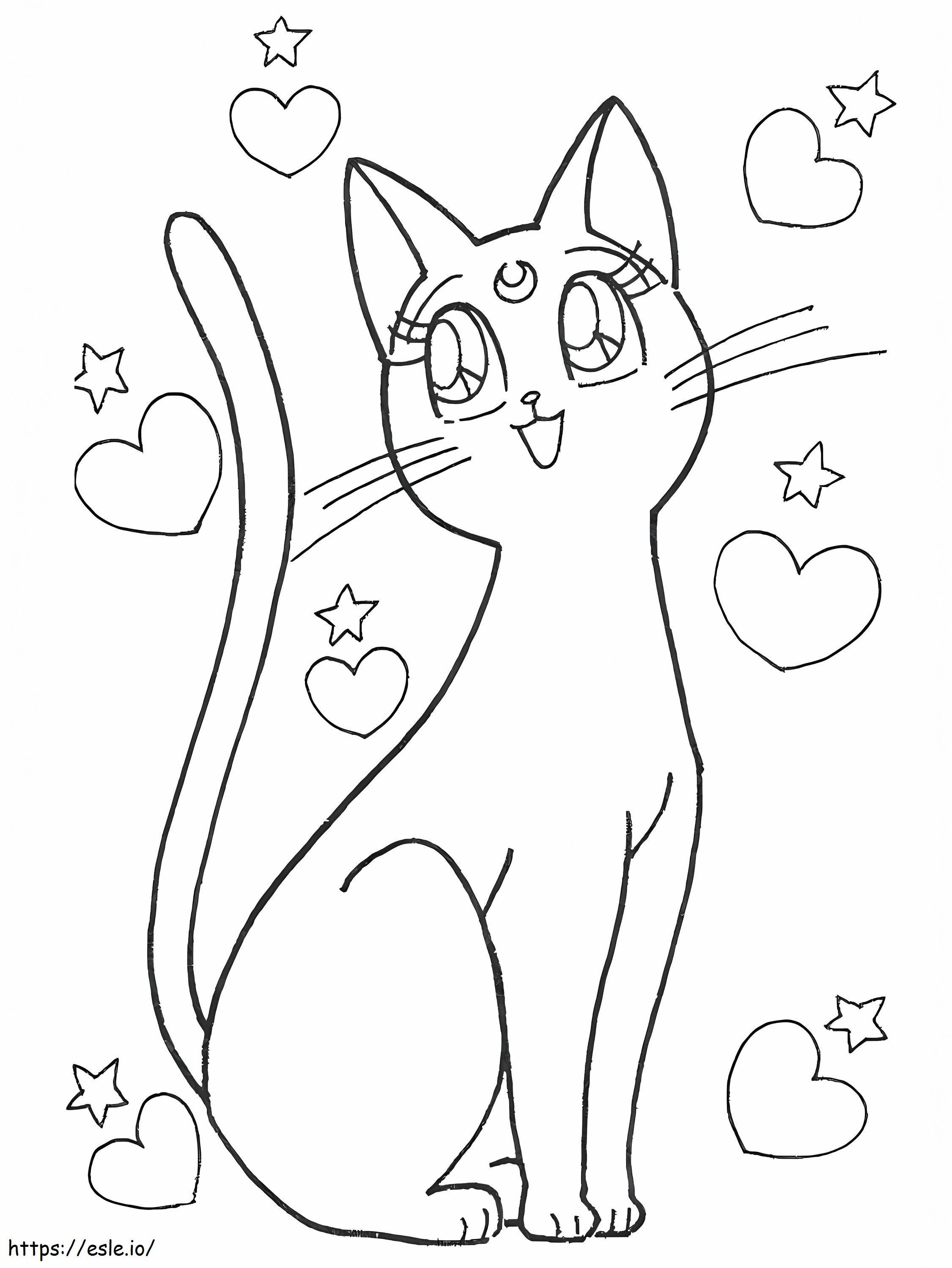 Artemis Sailor Moon värityskuva