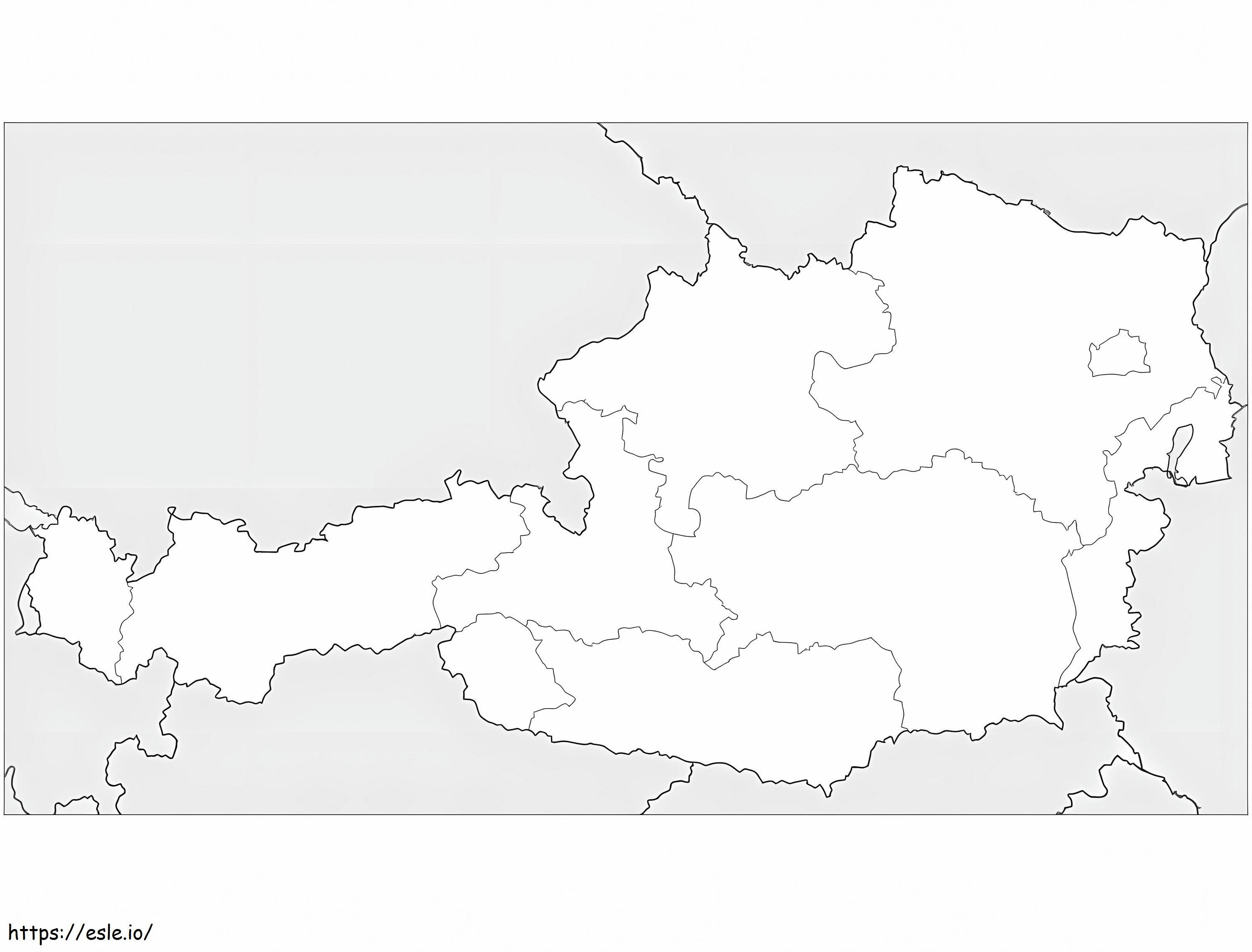 Österreich-Karte ausmalbilder