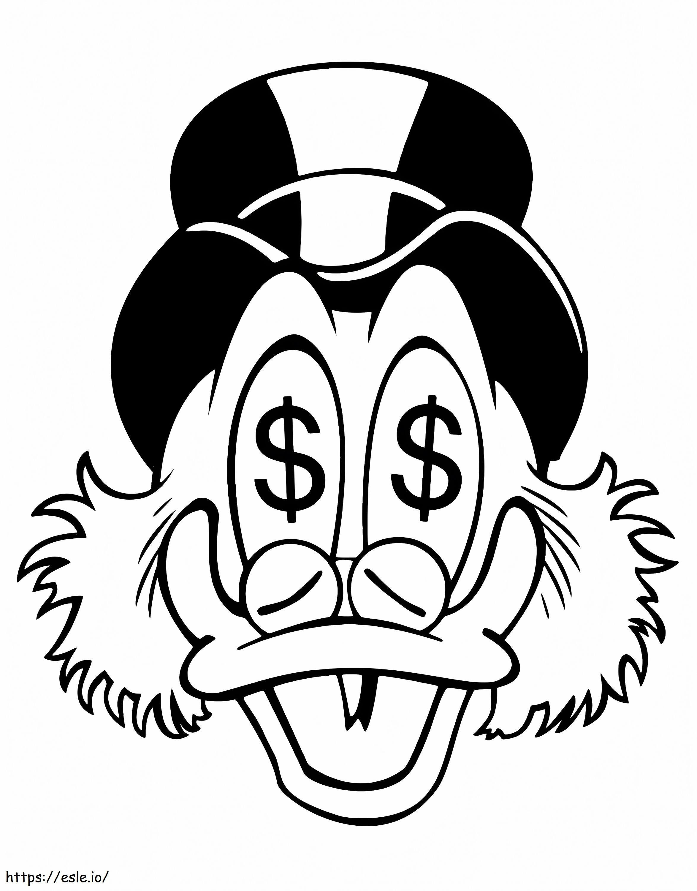 Scrooge McDuck Is Fun coloring page