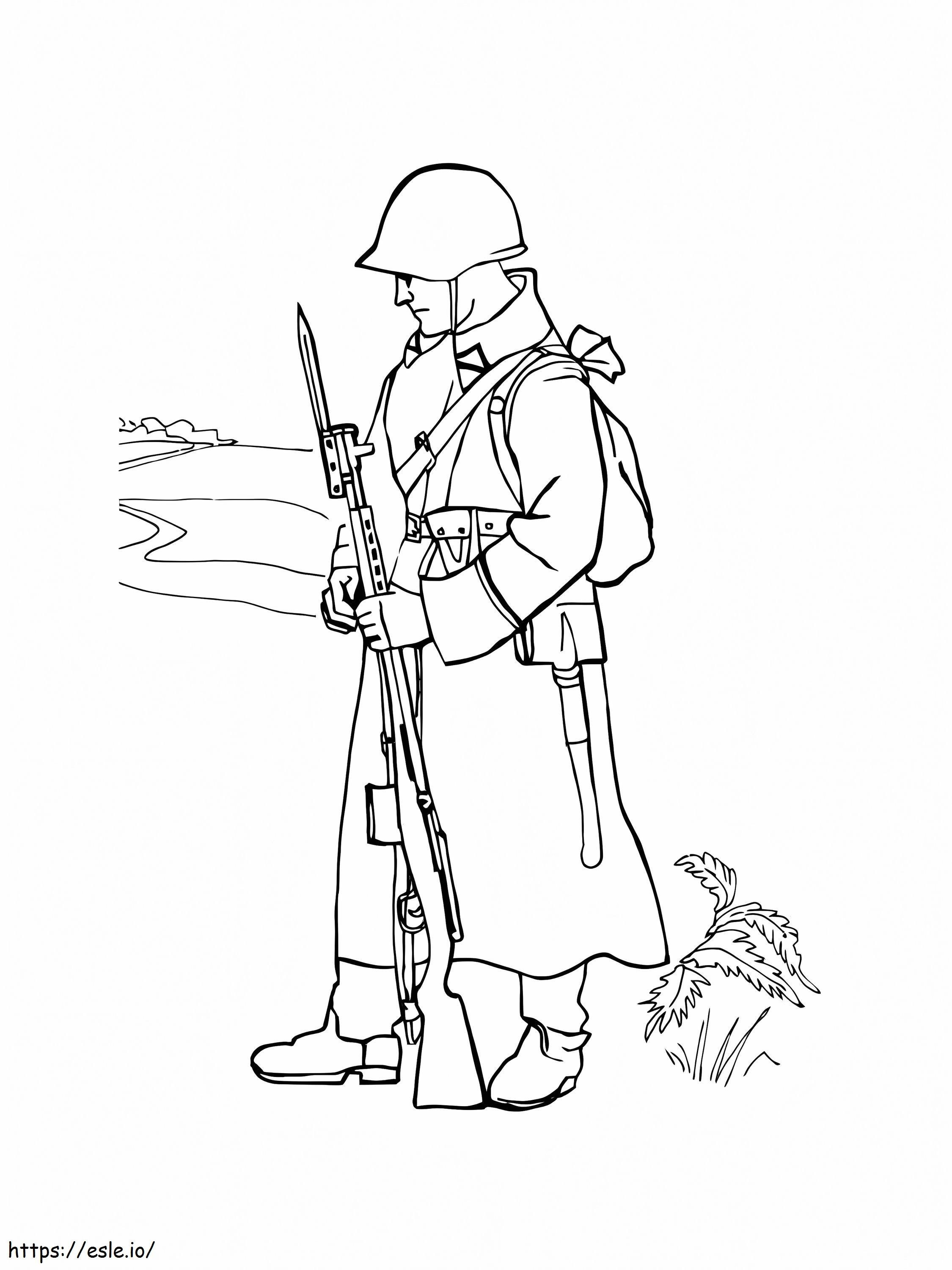 Coloriage Soldat imprimable à imprimer dessin