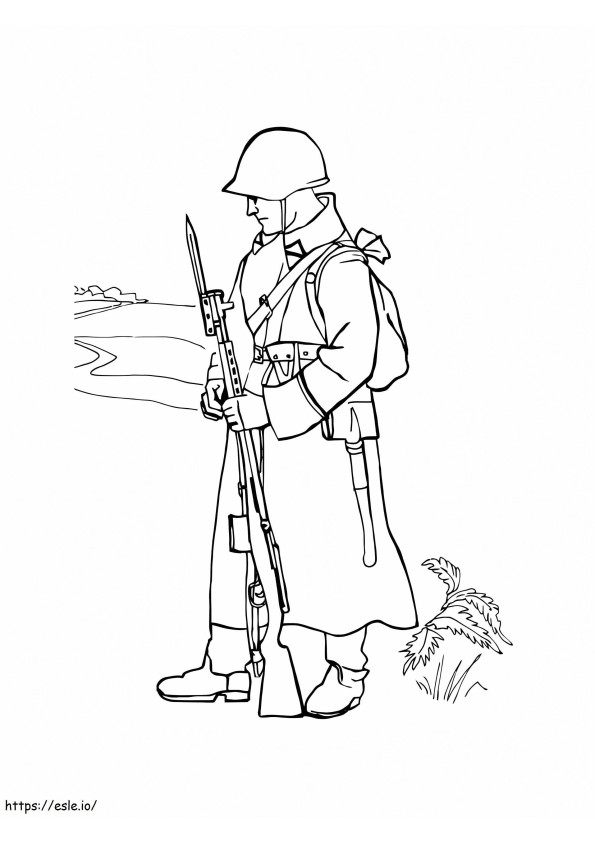 Coloriage Soldat imprimable à imprimer dessin