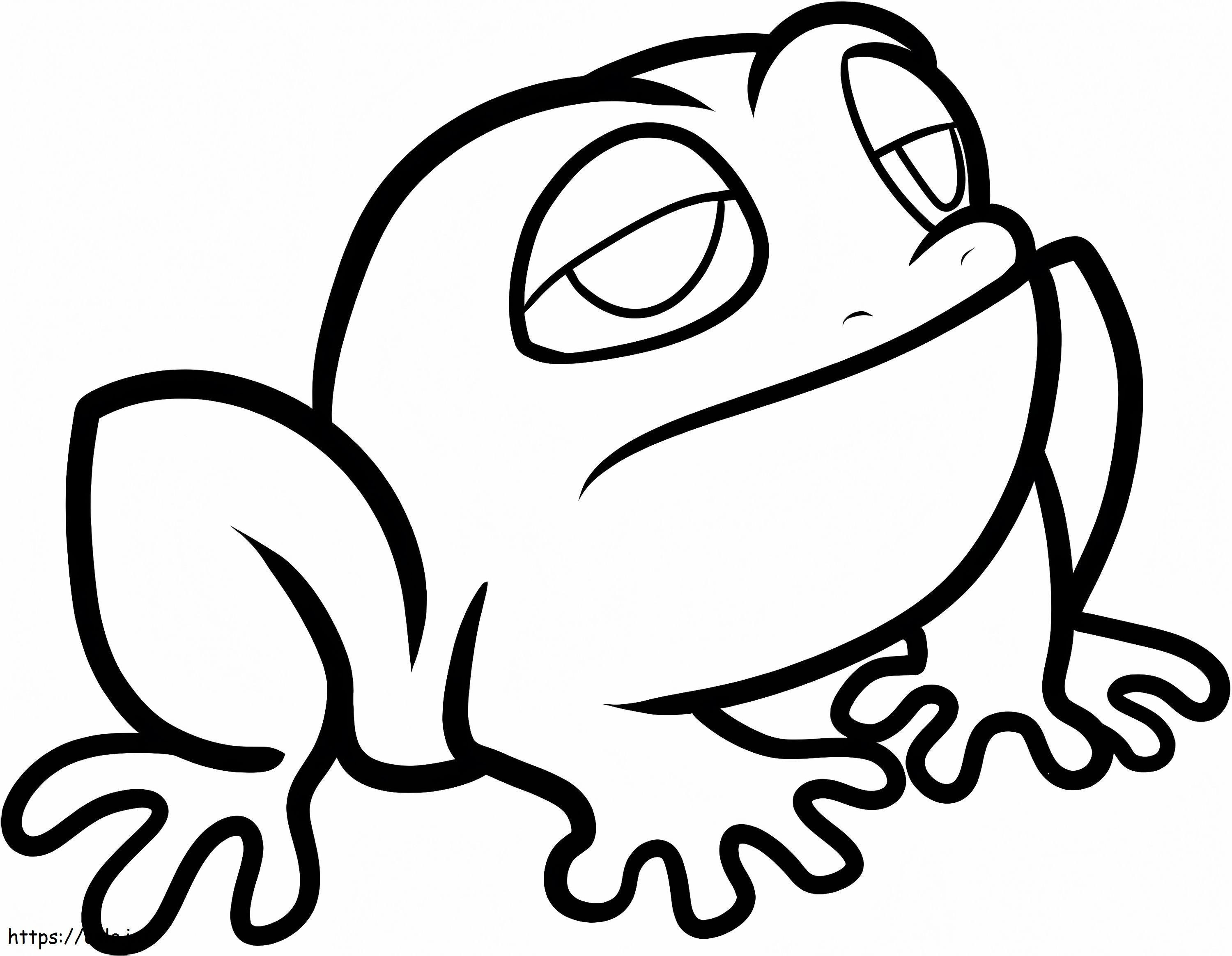 Sad Toad coloring page