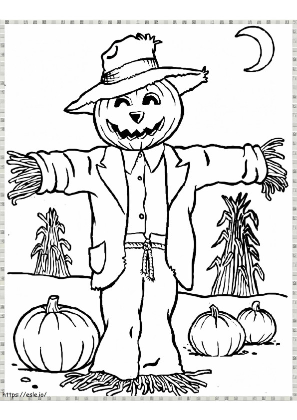 Scarecrow hauskaa värityskuva
