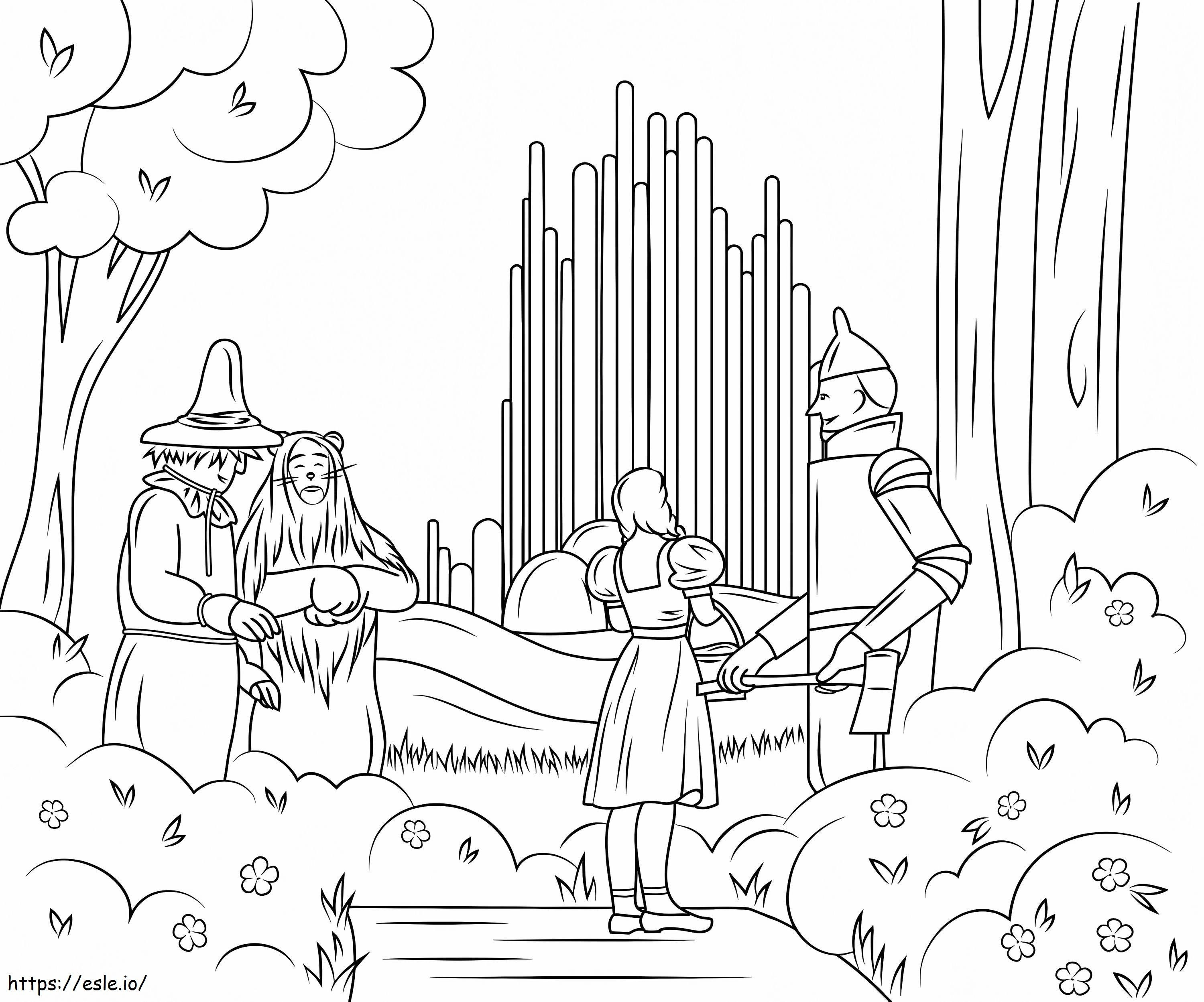 Cidade das Esmeraldas do Mágico de Oz para colorir