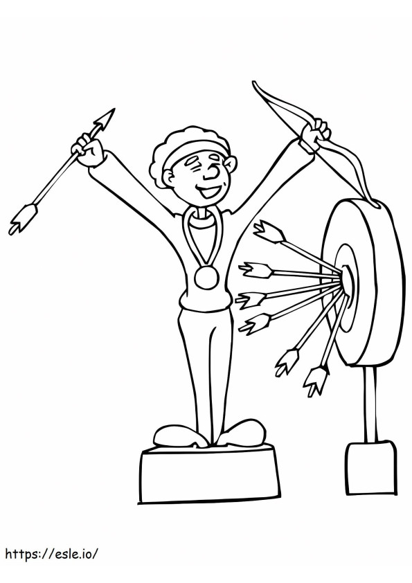 Archery Competition Winner coloring page