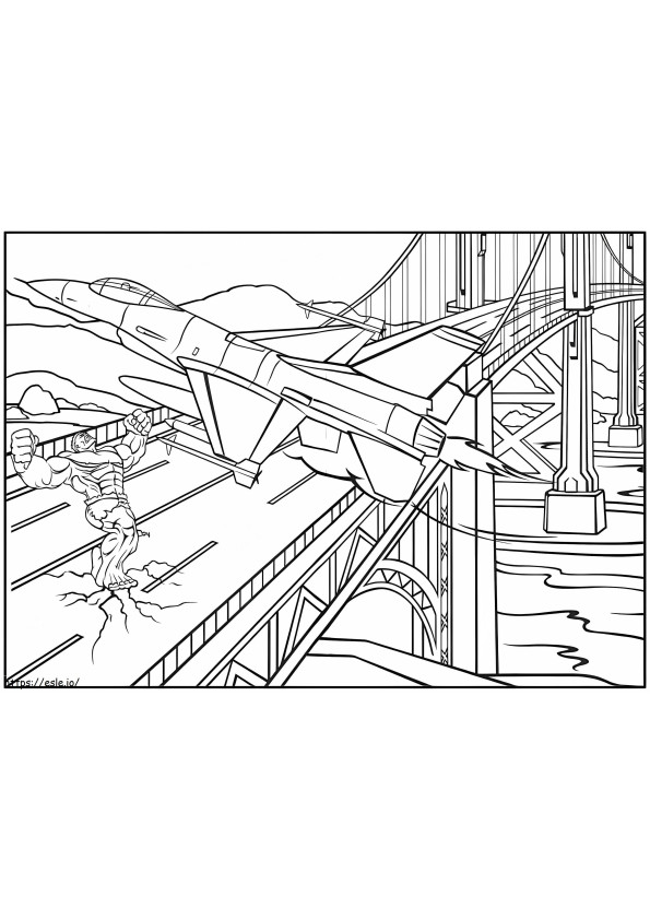 Hulk And Jet coloring page