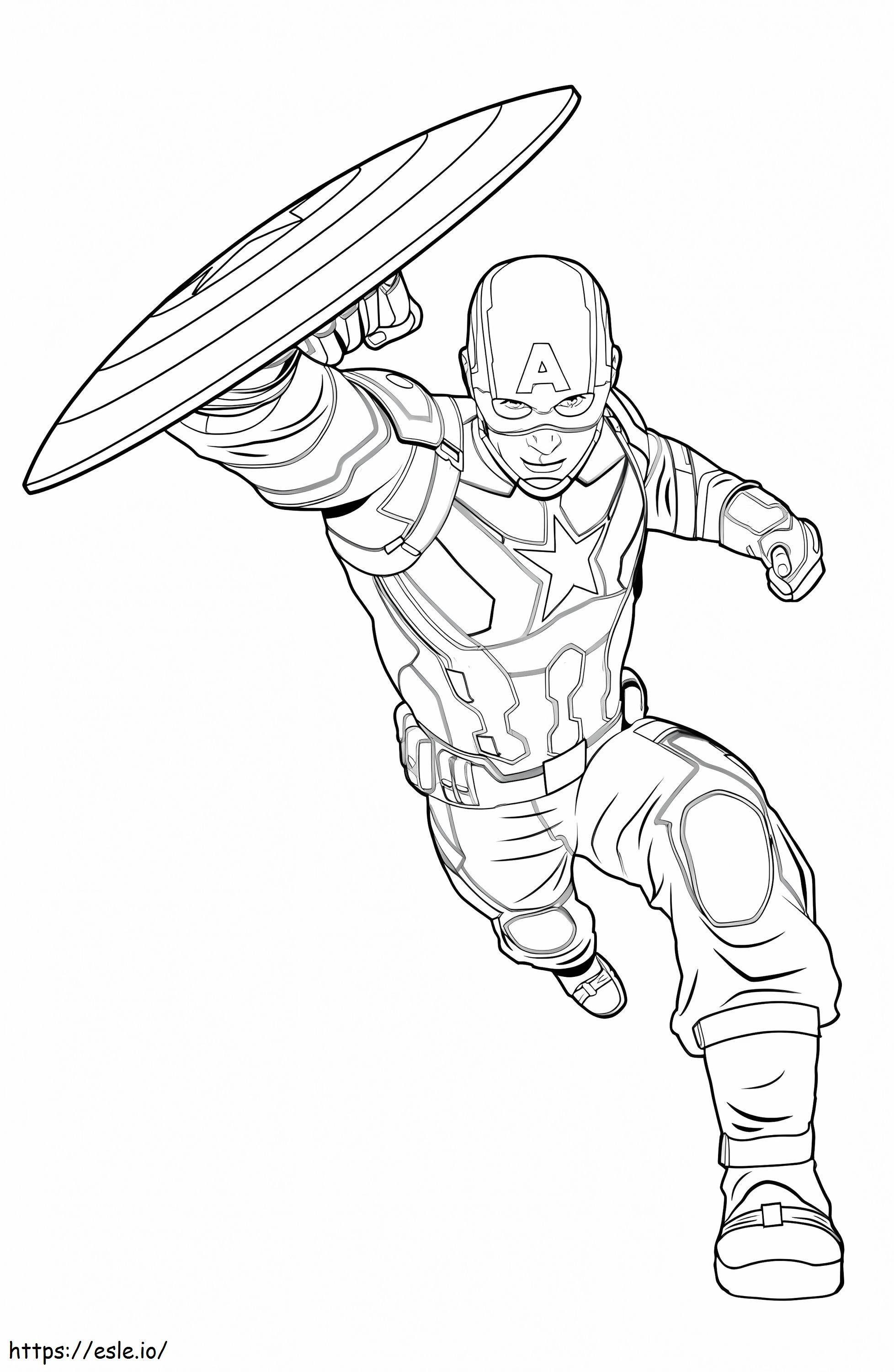 Captain America'S Attack By Chris coloring page