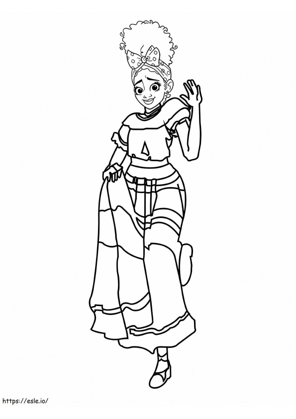 Dolores With Elegant Dress coloring page