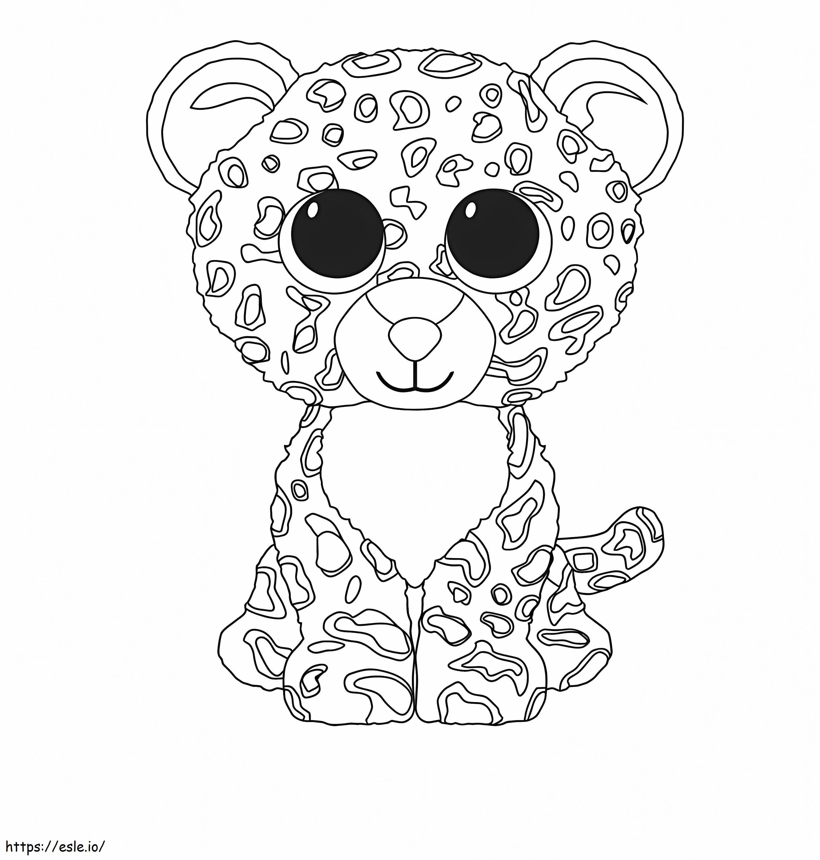 Coloriage bébé guépard assis à imprimer dessin