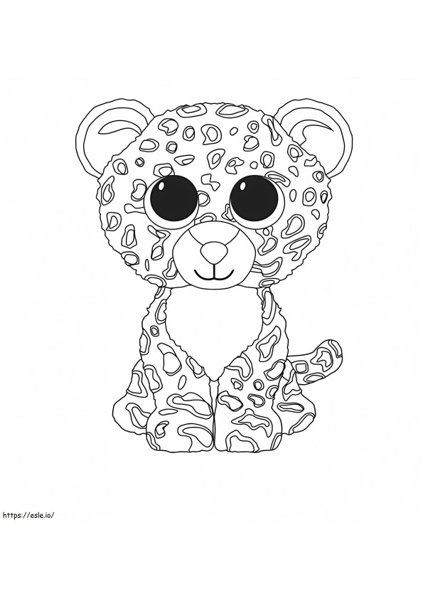 Mały gepard siedzi kolorowanka