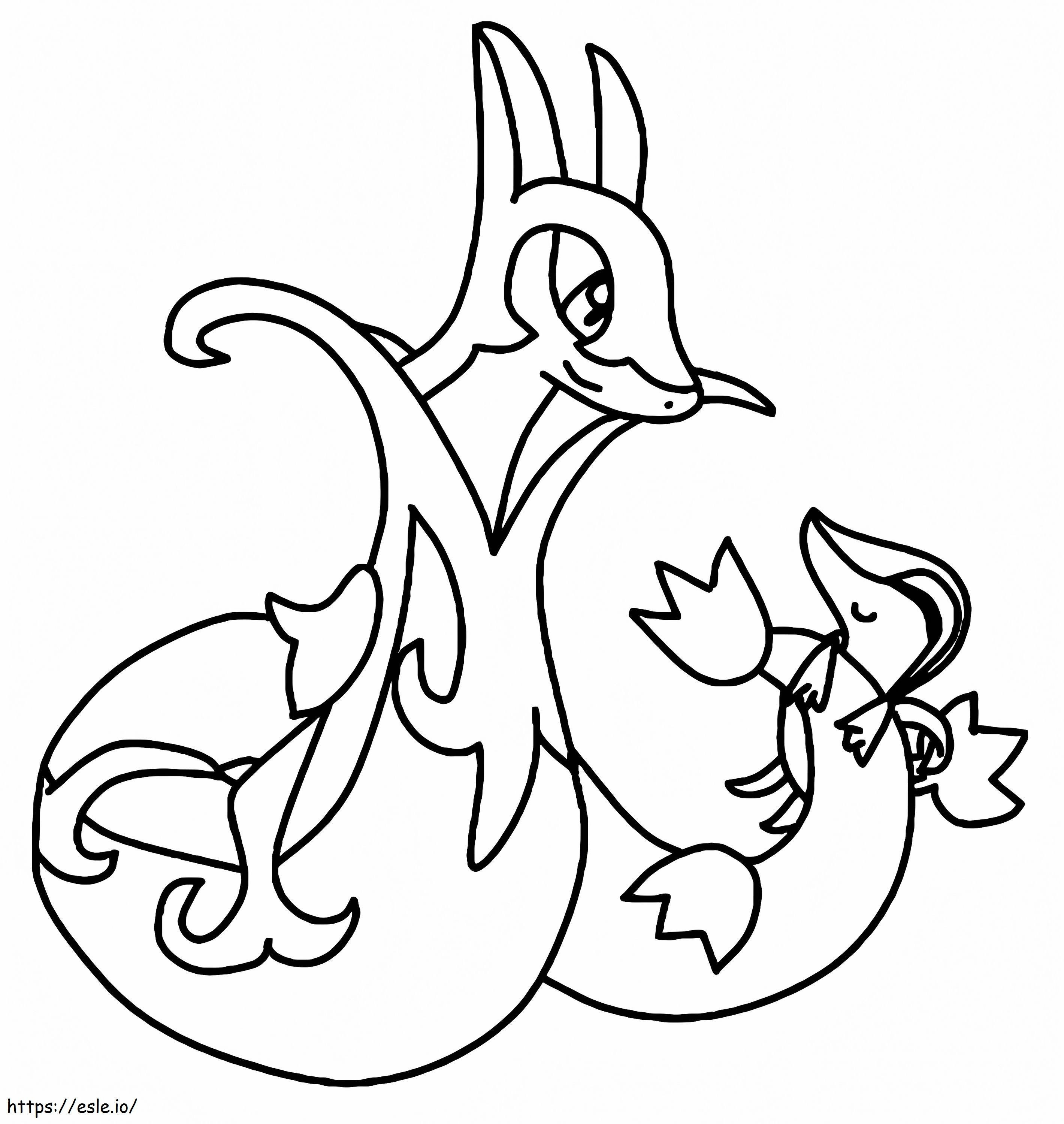 Snivy And Serperior coloring page