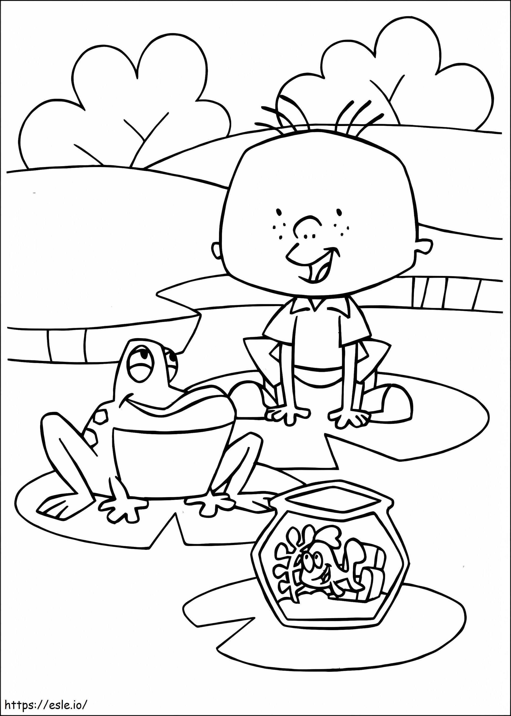 Stanley And Frog coloring page