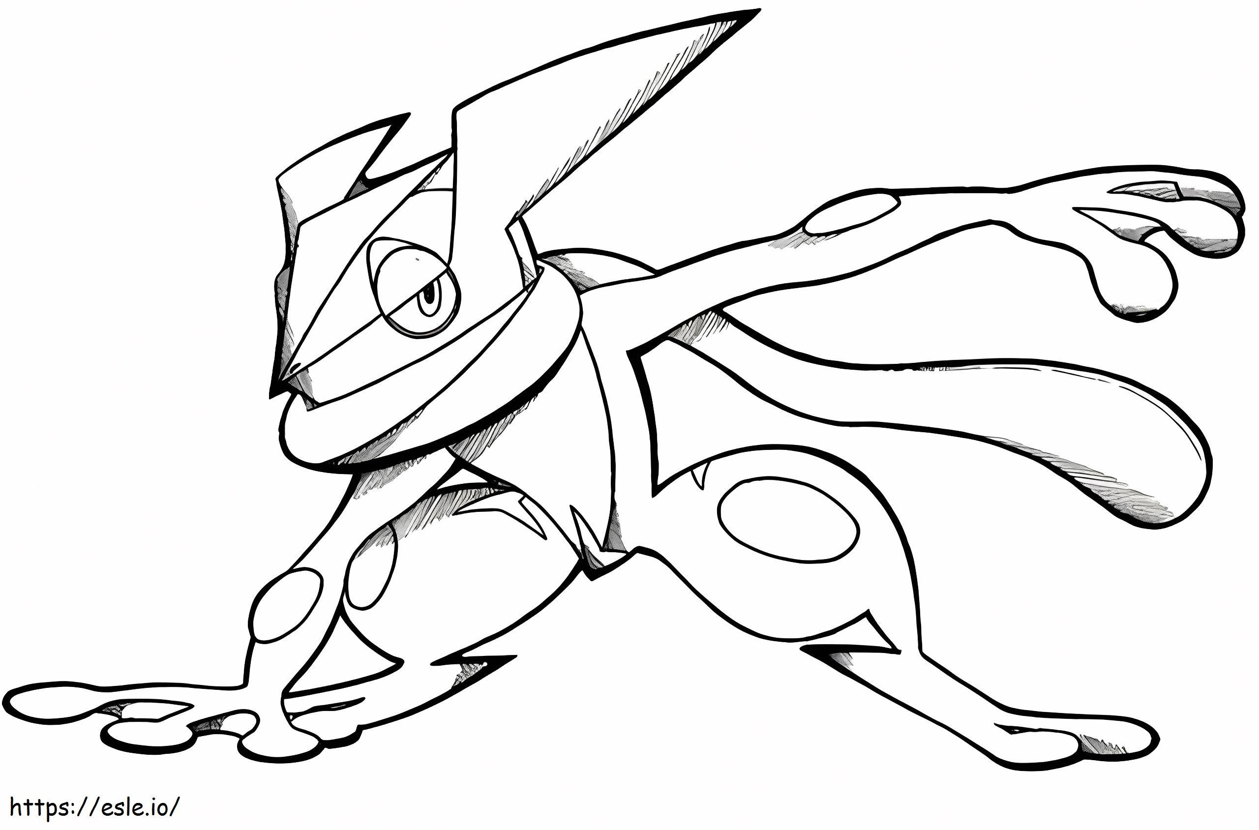 Coldly Greninja coloring page